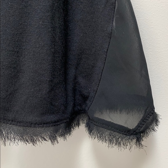 3 for $20 Silence + Noise Black Asymmetrical Tank Top - Picture 3 of 7